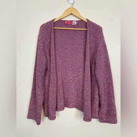 Vintage Binghamton Knitting Co. Inc. Made in USA Knit Grandmacore Cardigan - Picture 1 of 7